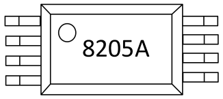 低壓N溝道MOSFET 8205A TSSOP8 貼片場效應(yīng)管